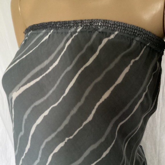 Cool change grey striped sleeveless maxi dress ML - Picture 3 of 6